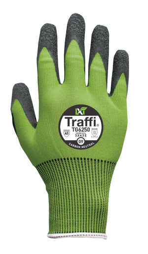 Traffi TG6250 Crinkle Latex Cut Level E Safety Glove - Pack of 10
