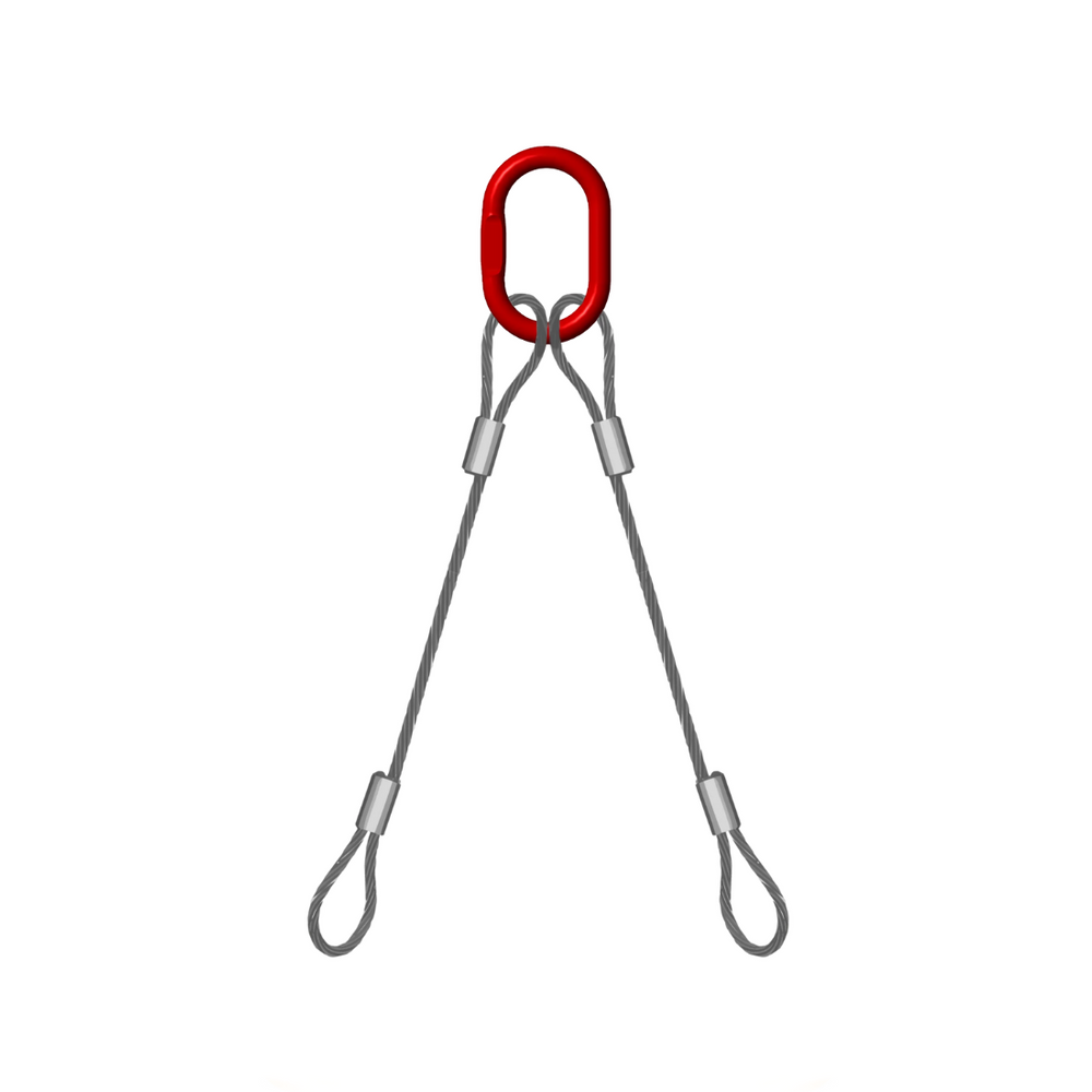 Double Leg 20mm Wire Rope Sling 7.1 Tonne