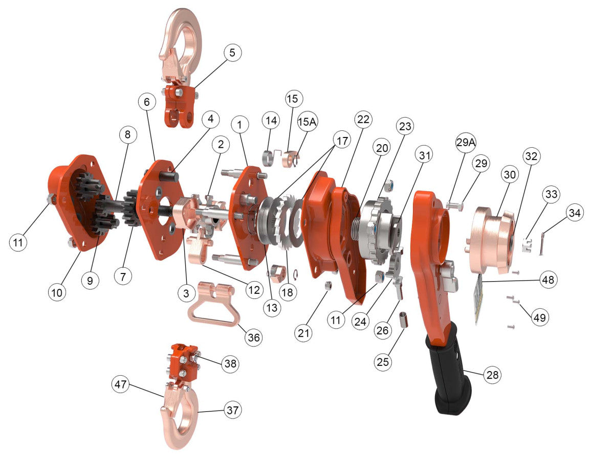 William Hackett ATEX-L4 800kg-10te  Lever Hoist