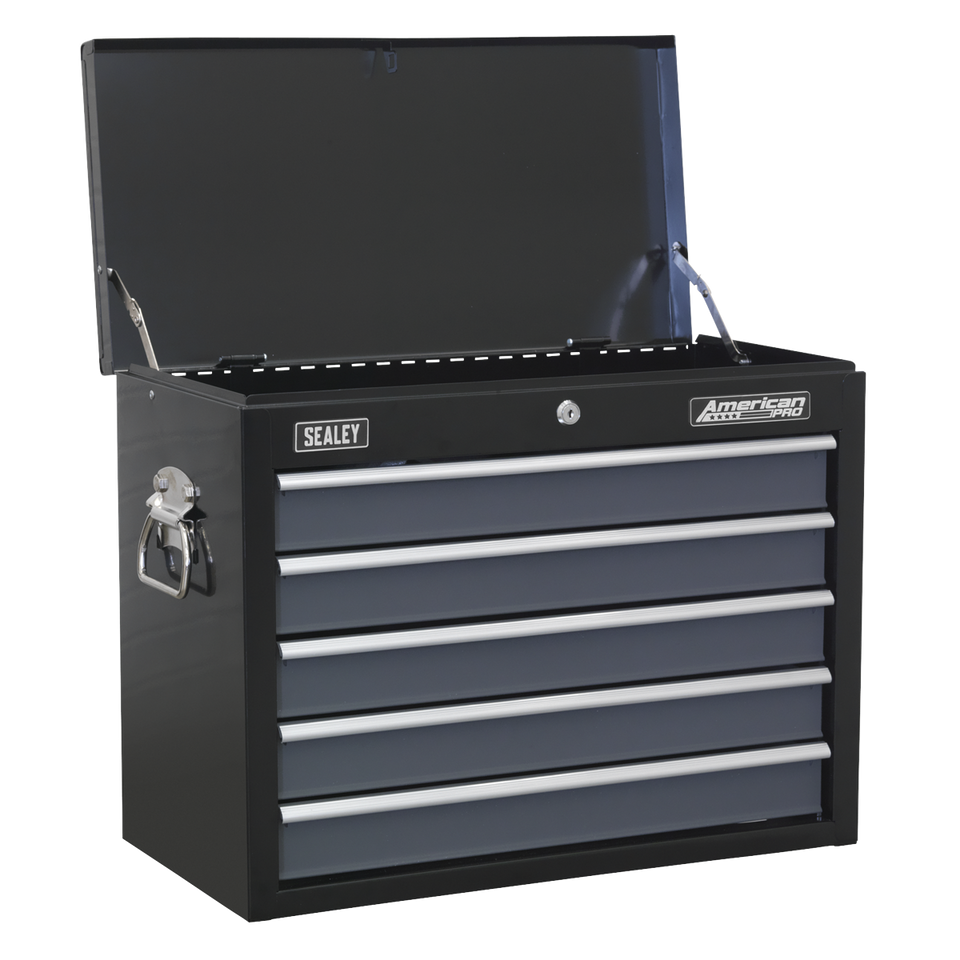 Sealey Tool Chest Combination 16 Drawer with Ball-Bearing Slides - Black/Grey & 398pc Tool Kit