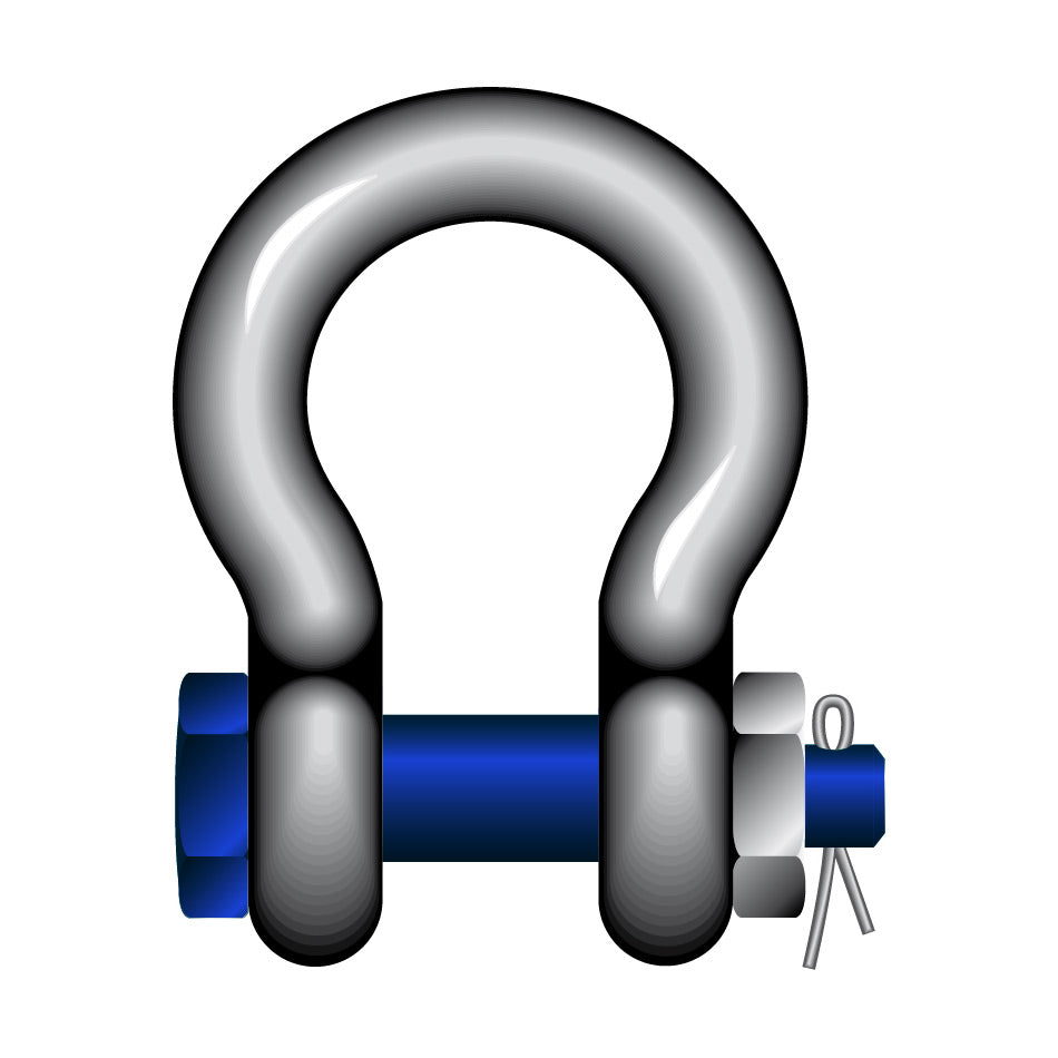 Blue Pin Standard Safety Pin Bow Shackles