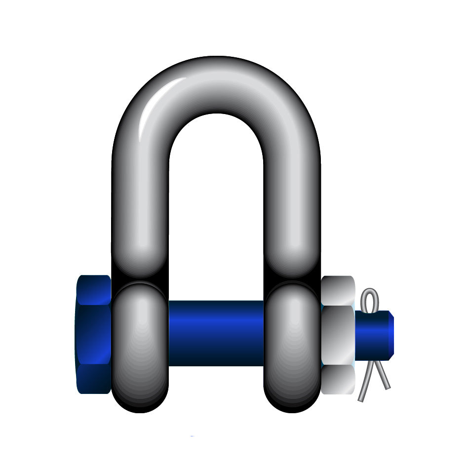 Blue Pin Standard Safety Pin Dee Shackles