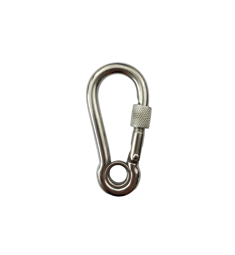 Stainless Steel Carbine Hook with Eyelet & Screwgate