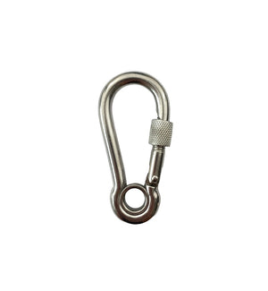 Stainless Steel Carbine Hook with Eyelet & Screwgate