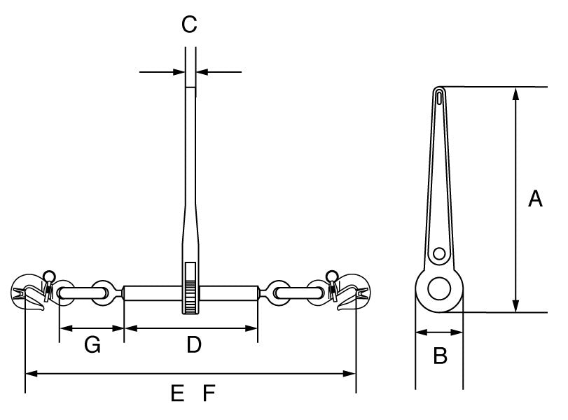 Premium EN12195-3 Chain Ratchet Load Binder