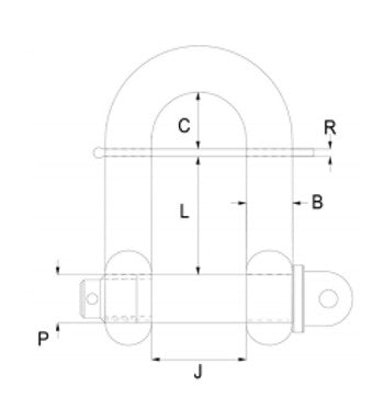 Stainless Steel 316L Chain Link Shackles