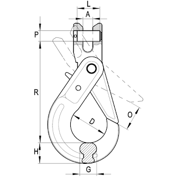Grade 80 Clevis Self Locking Hook