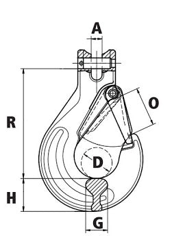 Grade 80 Clevis Sling Hooks with Safety Catch