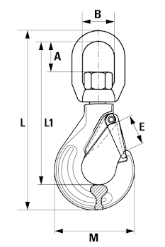 Grade 80 Swivel Sling Hook with Safety Catch