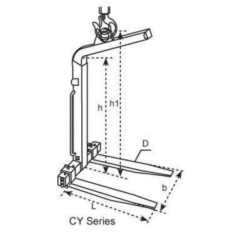 LES Self Balancing Crane Forks
