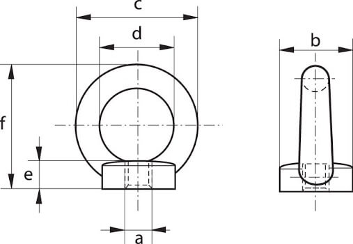 Electroplated Eyenut to DIN 582