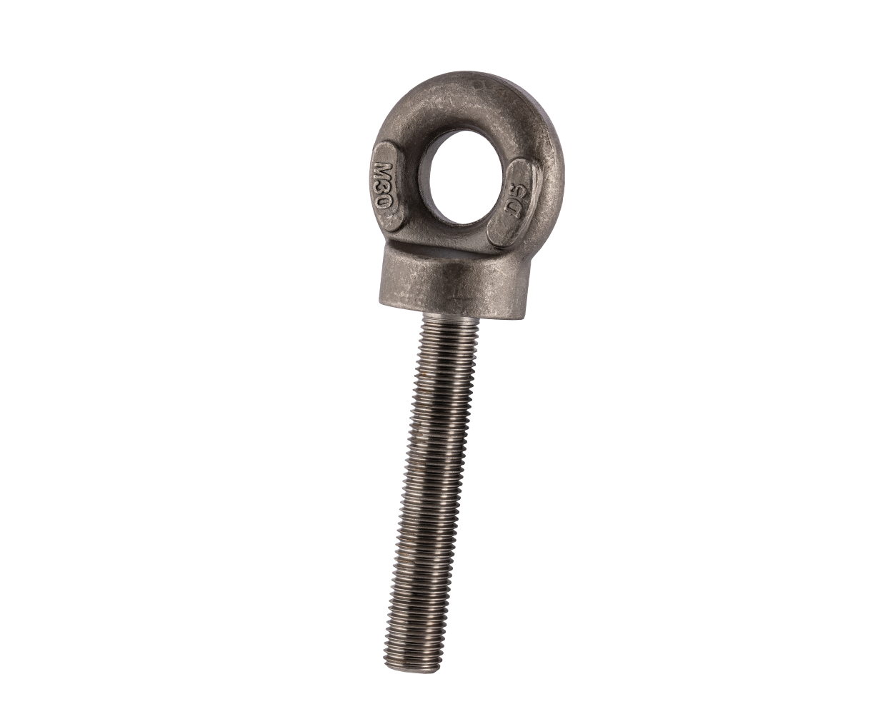 Drop Forged, Long Shank Collared Eyebolt, Metric Thread
