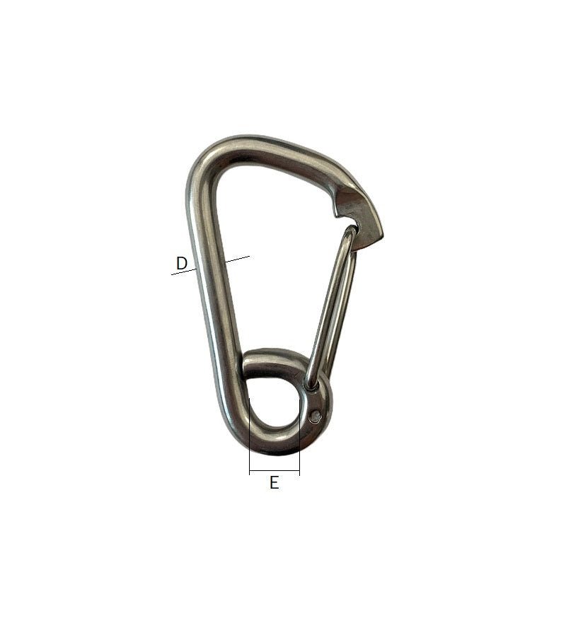 Stainless Steel Formed Eye Carbine Hook
