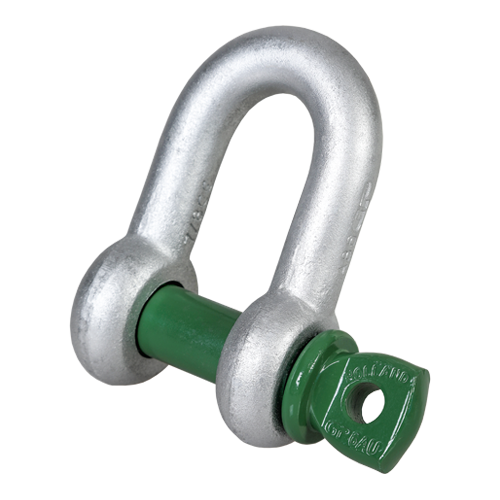 Green Pin Standard Dee Shackles With Screw Collar Pin