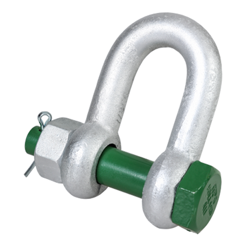 Green Pin Dee Shackles With Safety Pin