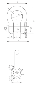 Green Pin ROV Release Polar Shackles With Spring Pins