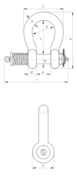 Green Pin ROV Spring Release Polar Shackle