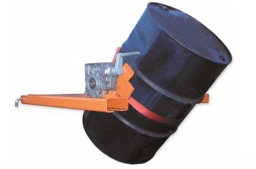 UK Made Fork Mounted Drum Tilter With Gearbox