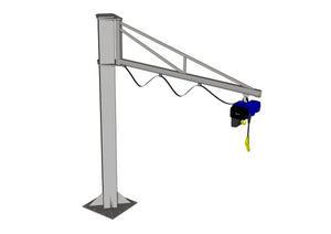Free-Standing Over-Braced 80kg Stainless Steel Jib Crane