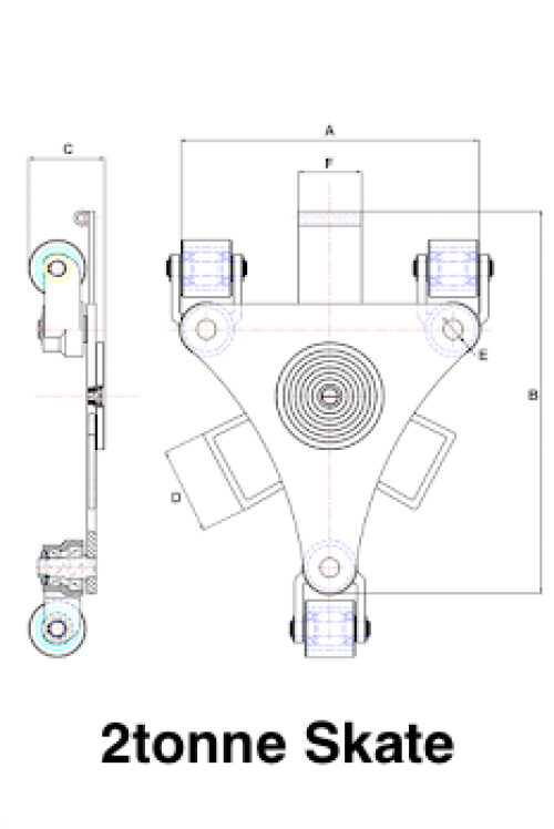 Rotating Machinery Moving Skate 360° Dolly - Heavy-Duty Equipment Mover
