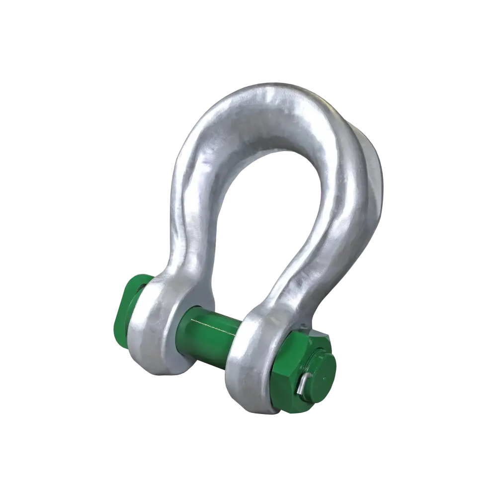 Green Pin Sling Shackles Bow Type With Safety Nut And Bolt Pin green-pin-sling-shackles-bow-type-with-safety-nut-and-bolt-pin