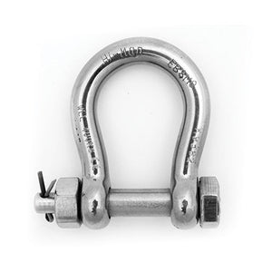 Stainless Steel Bow Shackles E Type With Safety Pin 316 High Corrosion