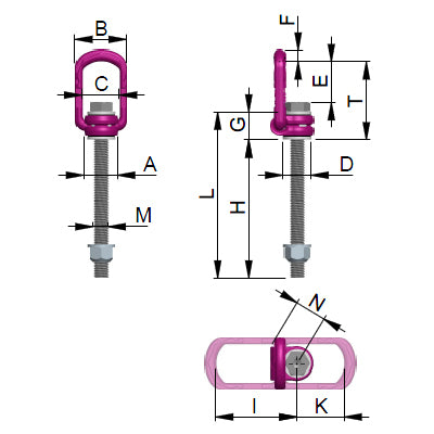RUD VLBG-PLUS Load Ring Metric Thread Maximum Length