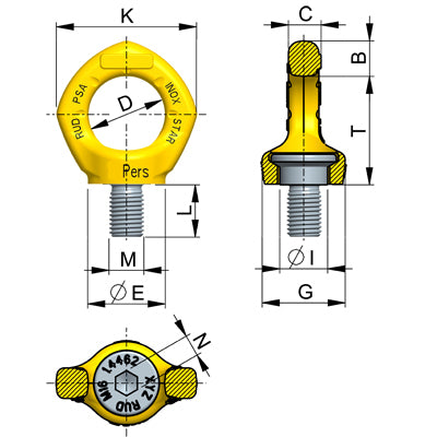 RUD PSA INOX Star Eyebolt