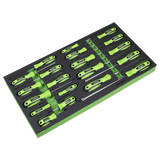 Sealey Tool Chest Combination 16 Drawer with Ball-Bearing Slides - Black/Grey & 398pc Tool Kit