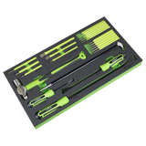 Sealey Tool Chest Combination 16 Drawer with Ball-Bearing Slides - Black/Grey & 398pc Tool Kit