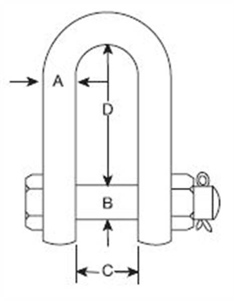 Blue Pin Standard Safety Pin Dee Shackles