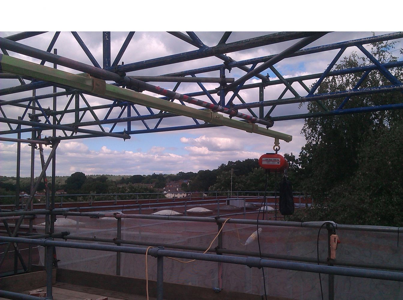 Scaffold Runway System For Hoists