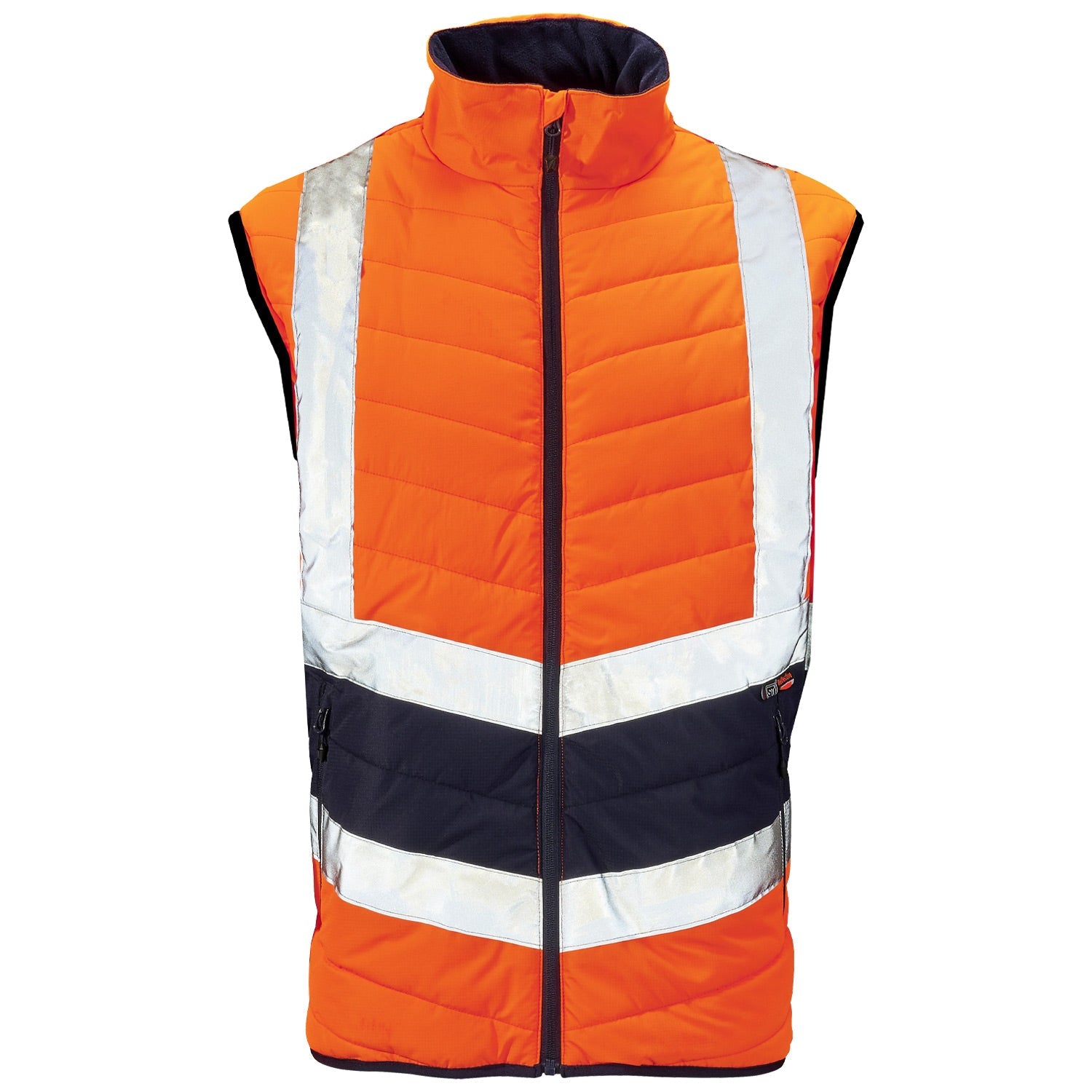 Supertouch Hi Vis Yellow 2 Tone Puffer Bodywarmer