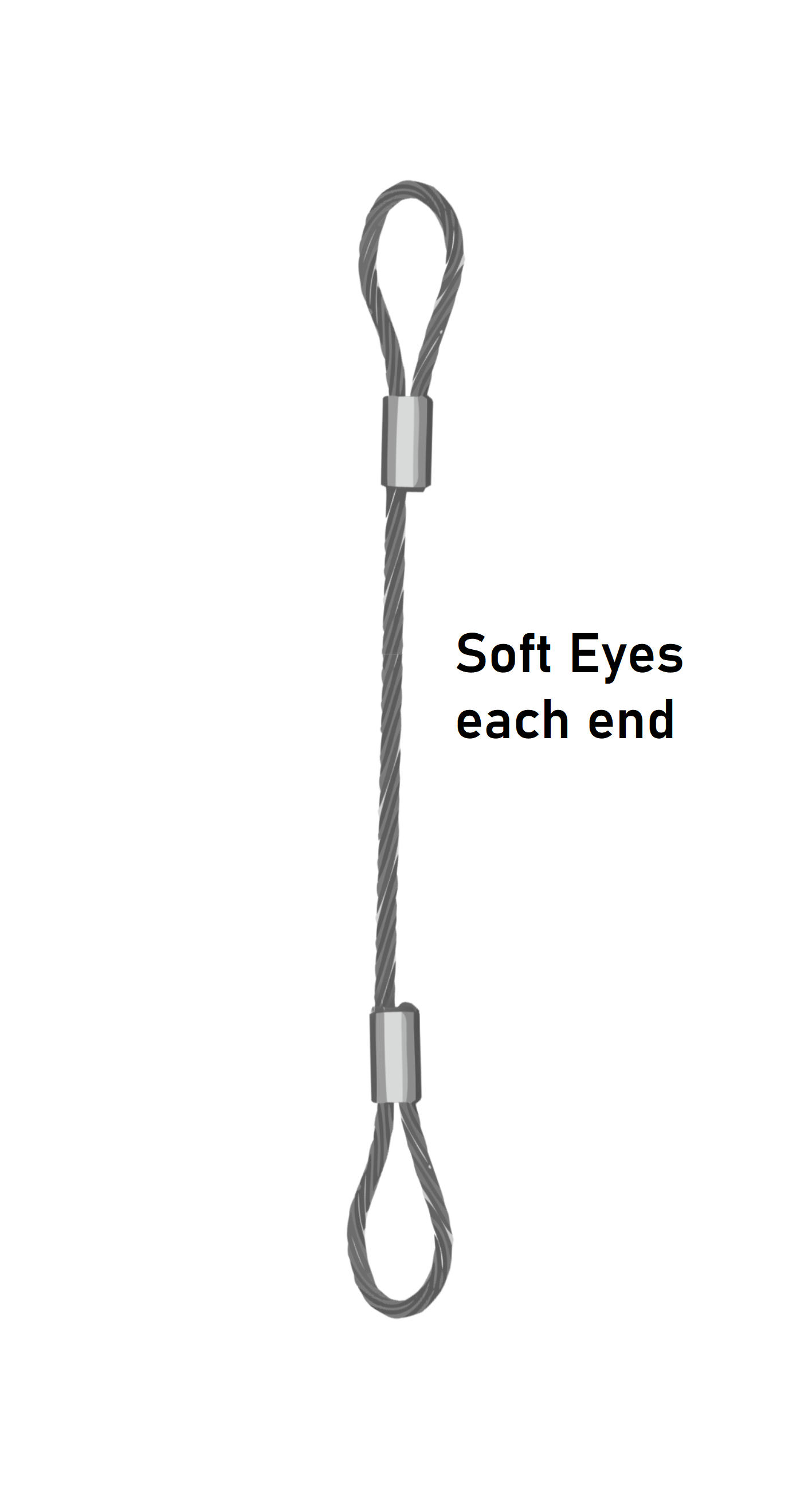 Single Leg 28mm Wire Rope Sling 10 Tonne