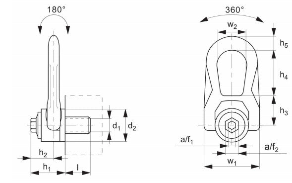 Stainless Steel Double Swivel Lifting Ring