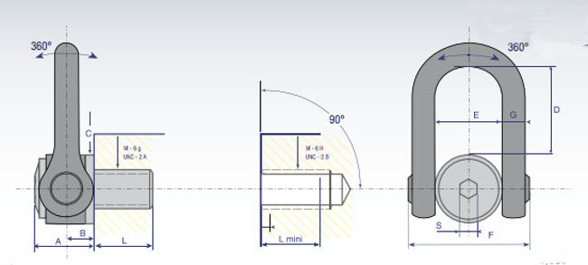 Stainless Steel Double Swivel Lifting Shackle