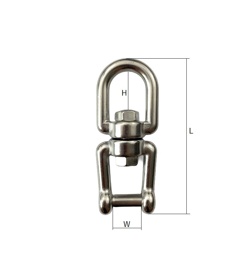 Stainless Steel Swivel Eye & Jaw with Hexagon Socket