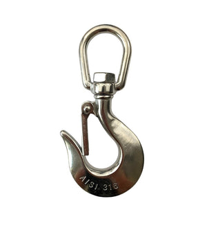 Stainless Steel Swivel Hook with Safety Catch