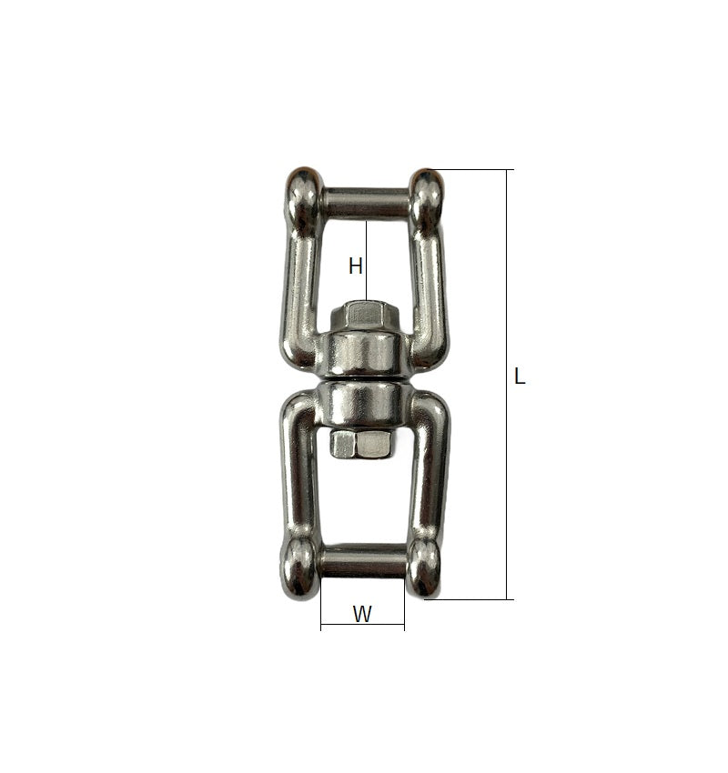 Stainless Steel Swivel Jaw & Jaw with Hexagon Socket