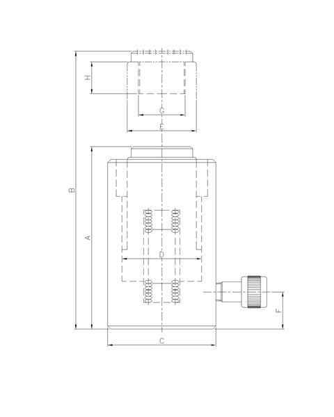 Tecpos Single Acting Hydraulic Cylinders