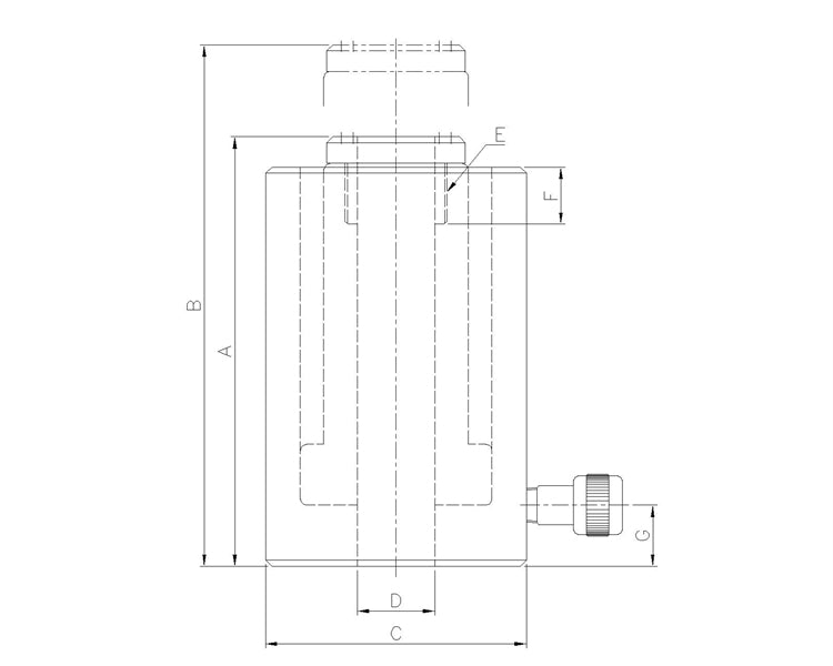 Tecpos Single Acting Hollow Centre Cylinders