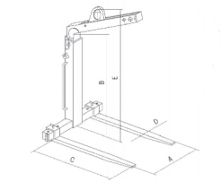Camlok TKG-VHS Self Weight Balance Crane Forks