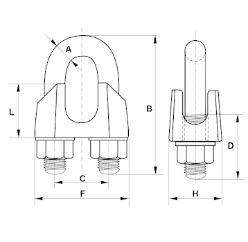 Wire Rope Clamps- Galvanised