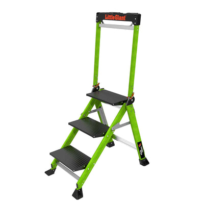 Little Giant Jumbo HiViz Fibreglass Step Ladder TB Davies 