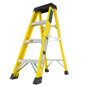 INSUL8-S Fibreglass Professional Swingback Step Ladder