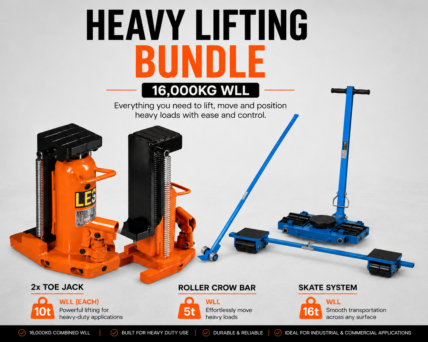 LES Machine Moving Skate Kit 8,000kg - 24,000kg