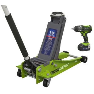 Sealey Trolley Jack & Cordless Impact Wrench Combo