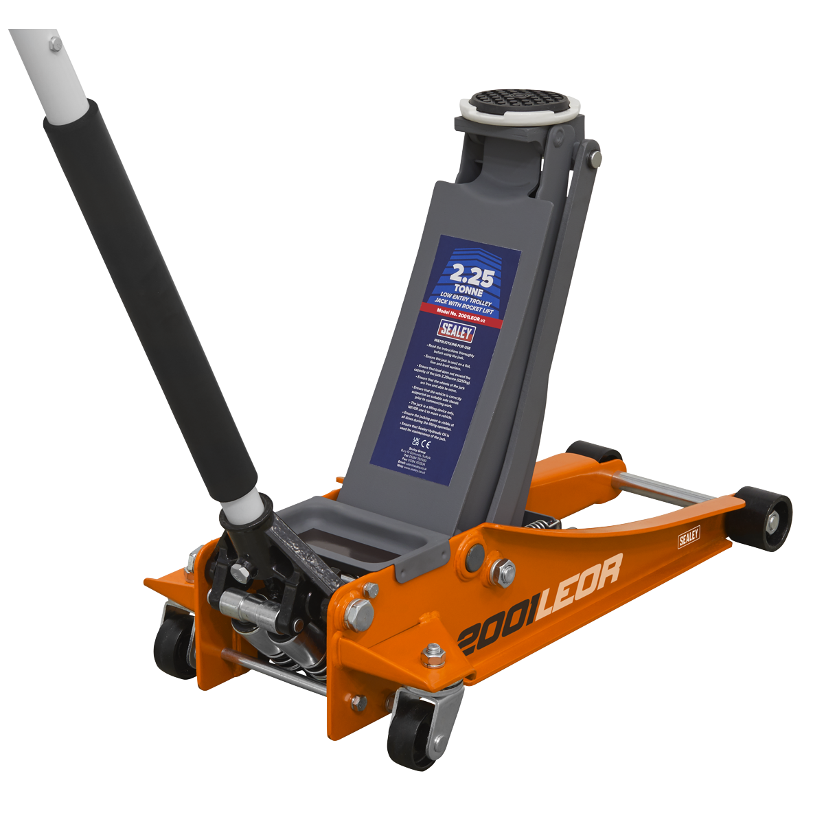 Sealey Low Profile Trolley Jack with Rocket Lift 2.25 Tonne