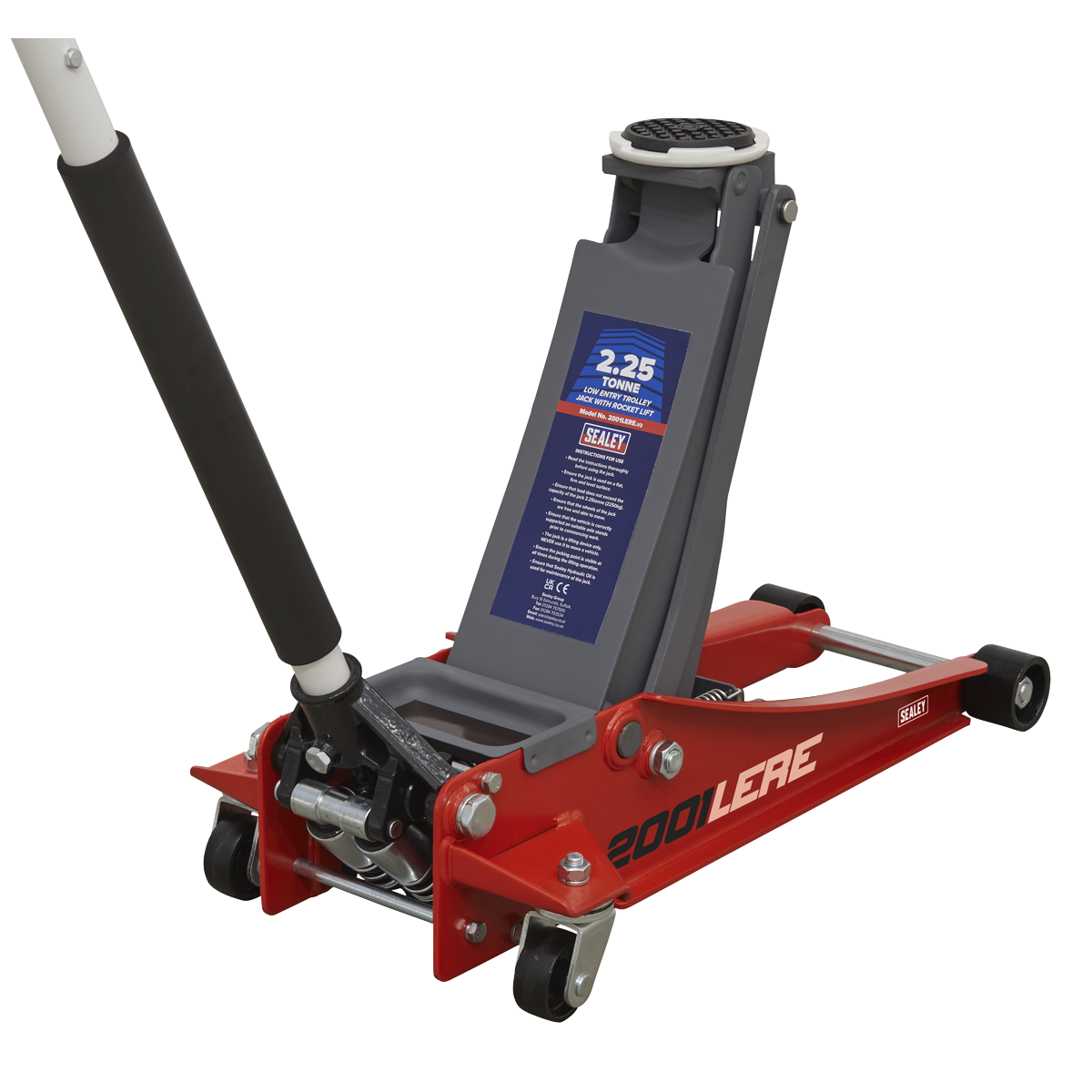 Sealey Low Profile Trolley Jack with Rocket Lift 2.25 Tonne