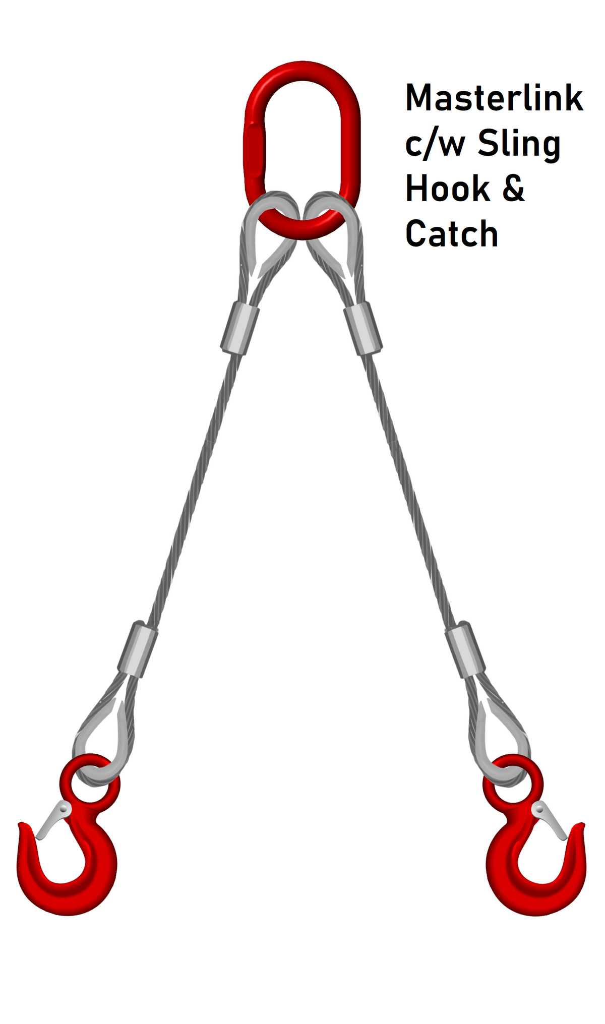 Double Leg 8mm Wire Rope Sling 1.2 Tonne